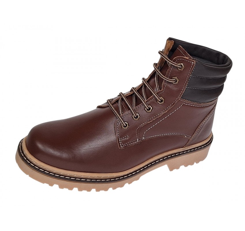 Bocanci barbati din piele naturala imblaniti model iarna Maro K11