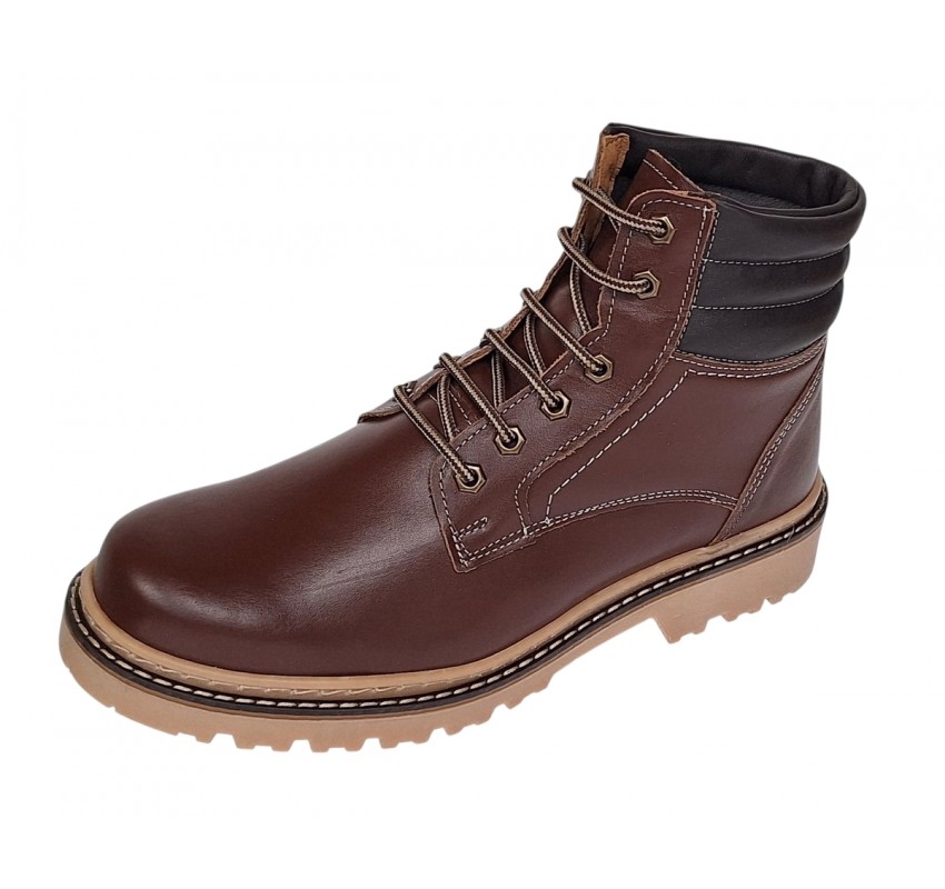 Bocanci barbati din piele naturala imblaniti model iarna Maro K11