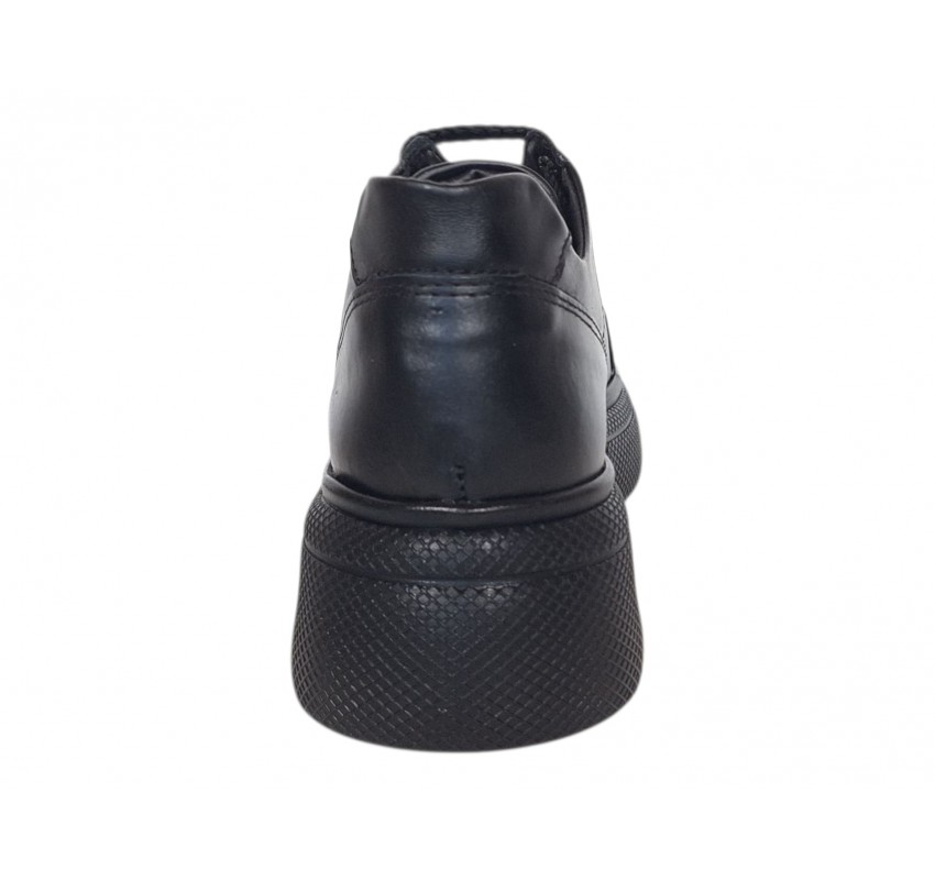 Pantofi dama Sport Casual din piele naturala de culoare neagra GKR121NS