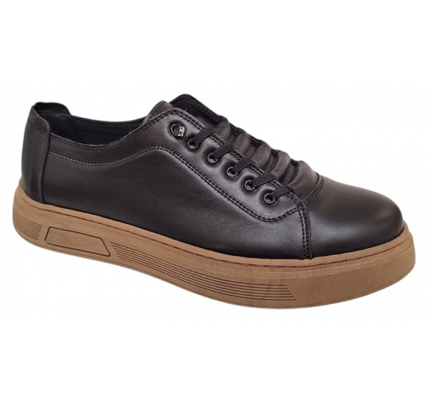 Pantofi barbati casual din piele naturala Negru Gold GKR122N