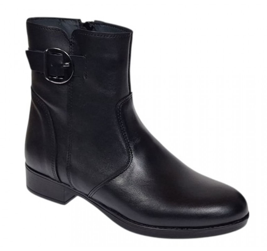 Botine dama din piele naturala imblanite Garda GKR123N