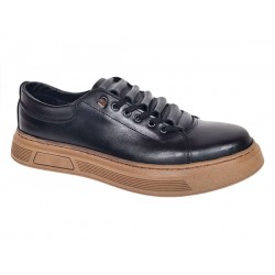 Pantofi barbati casual din piele naturala Negru Gold GKR124N