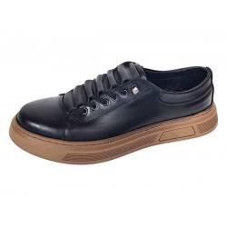 Pantofi barbati casual din piele naturala Negru Gold GKR124N