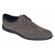 Pantofi barbati perforati din piele naturala - Sport Casual Gri 128GRI