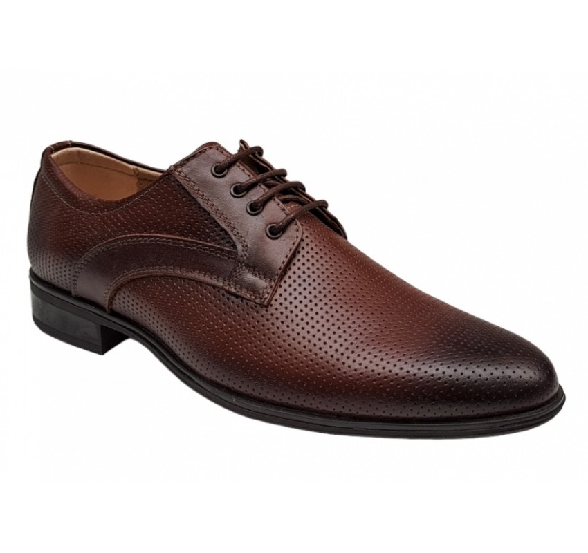 Pantofi barbati, eleganti, piele naturala, maro - GKR12M