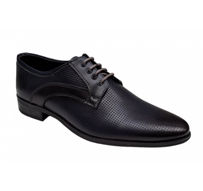 Pantofi barbati, eleganti, piele naturala, Negru, GKR12N