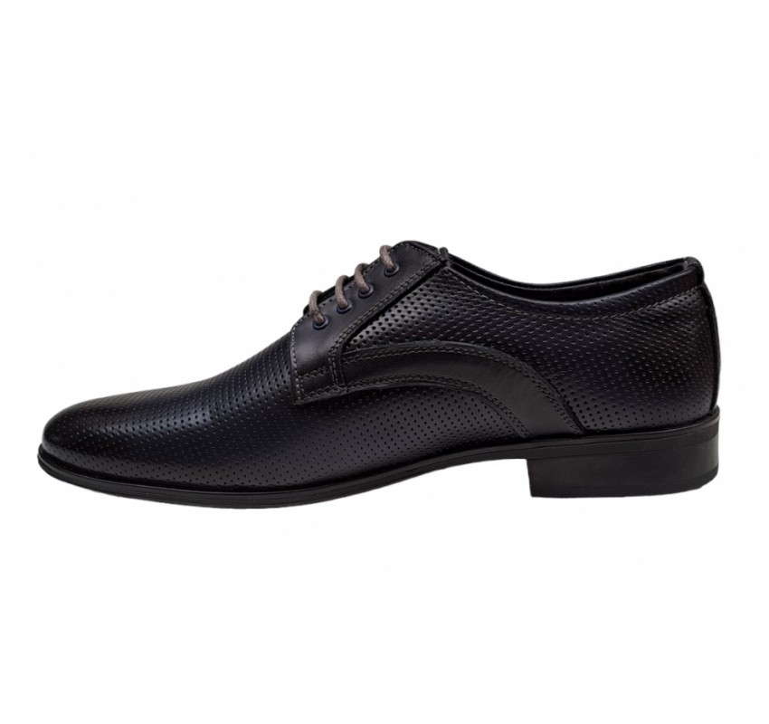 Pantofi barbati, eleganti, piele naturala, Negru, GKR12N