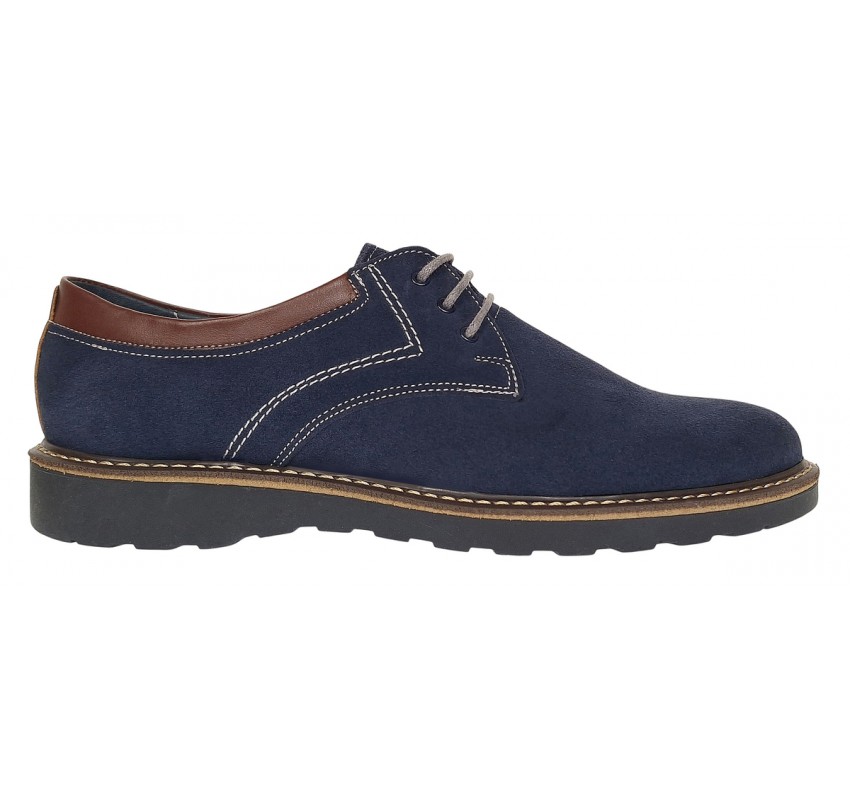 Pantofi barbati sport din piele naturala intoarsa Bleumarin Antilopa GKR130BL