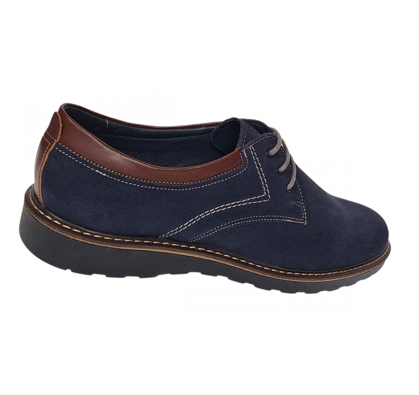 Pantofi barbati sport din piele naturala intoarsa Bleumarin Antilopa GKR130BL