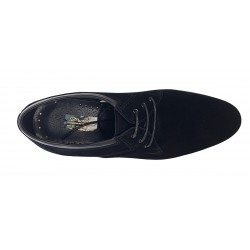 Pantofi barbati negri casual sport din piele naturala intoarsa GKR130NV