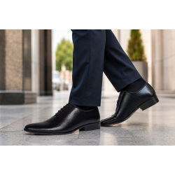 Pantofi barbati eleganti din piele naturala matritata - Negru Lucios Samir GKR132NP