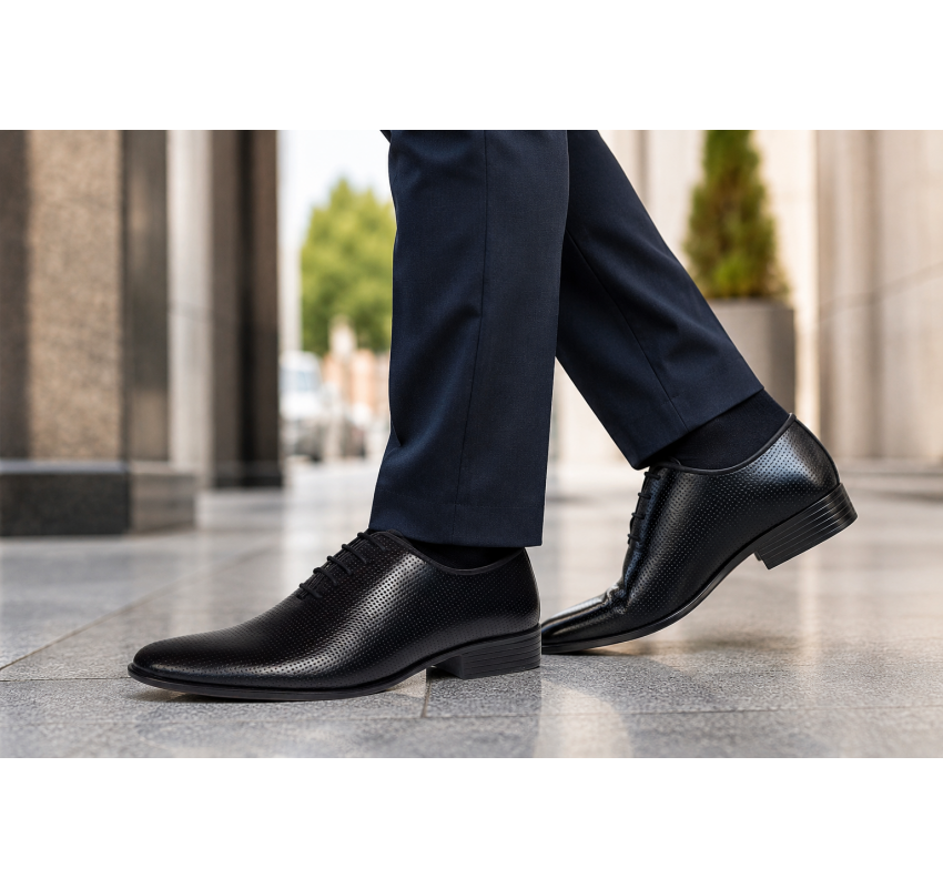 Pantofi barbati eleganti din piele naturala matritata - Negru Lucios Samir GKR132NP