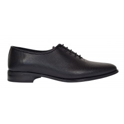 Pantofi barbati eleganti din piele naturala matritata - Model Negru GKR132NP