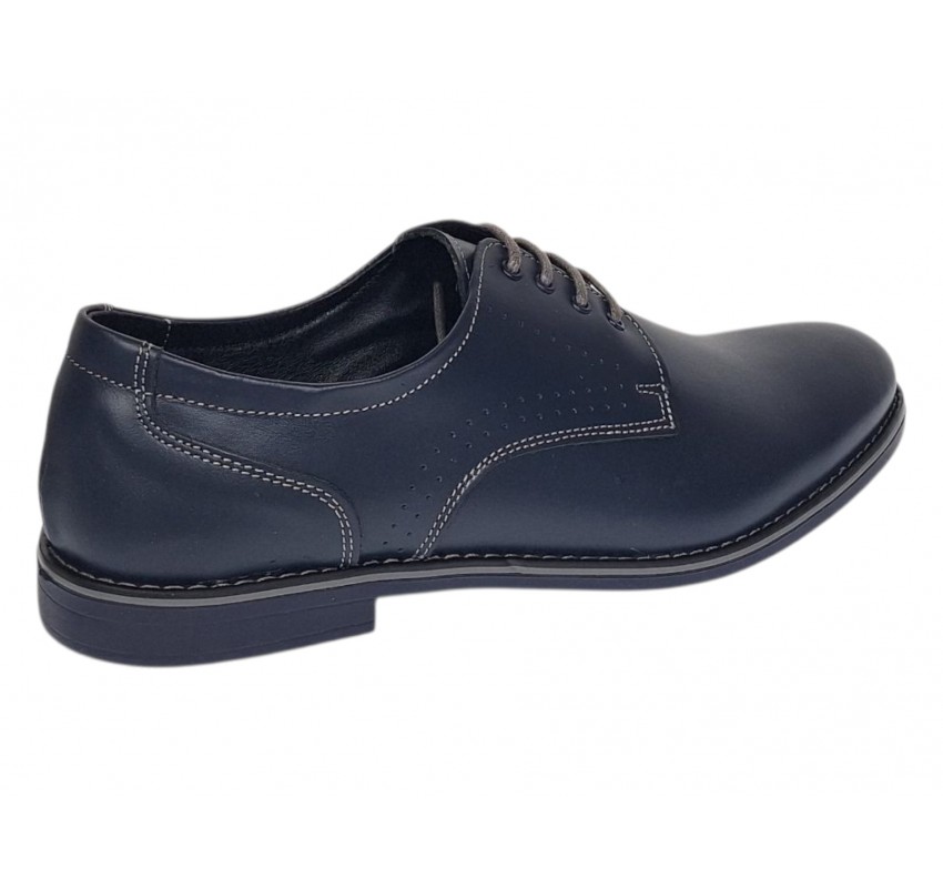 Pantofi barbati bleumarin din piele naturala – model casual Navero GKR133BL