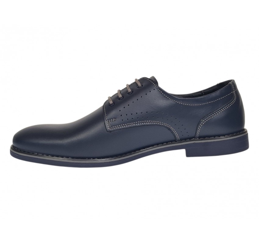 Pantofi barbati bleumarin din piele naturala – model casual Navero GKR133BL