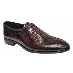 Pantofi eleganti barbati din piele naturala croco lac Maro GKR134CRM