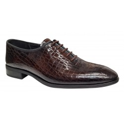 Pantofi eleganti barbati din piele naturala croco lac Maro GKR134CRM
