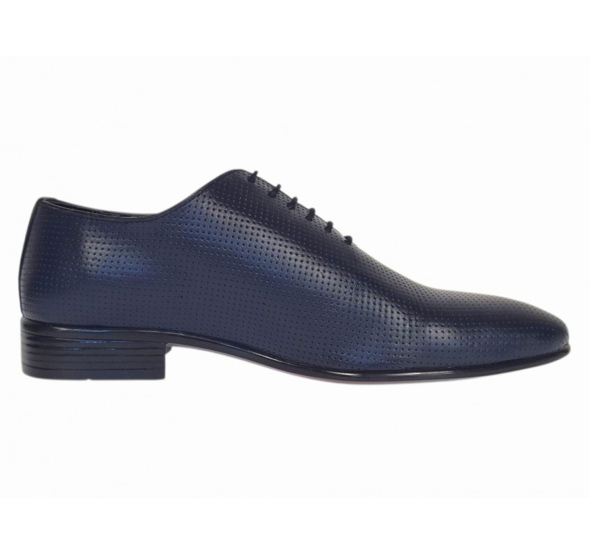 Pantofi barbati eleganti bleumarin din piele naturala GKR135BLPF