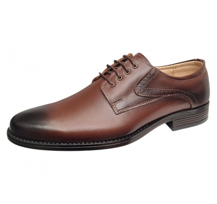 Pantofi barbati eleganti maro din piele naturala GKR136M