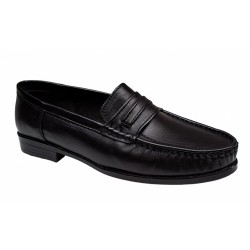 Mocasini barbati casual din piele naturala - Model Negru GKR13N
