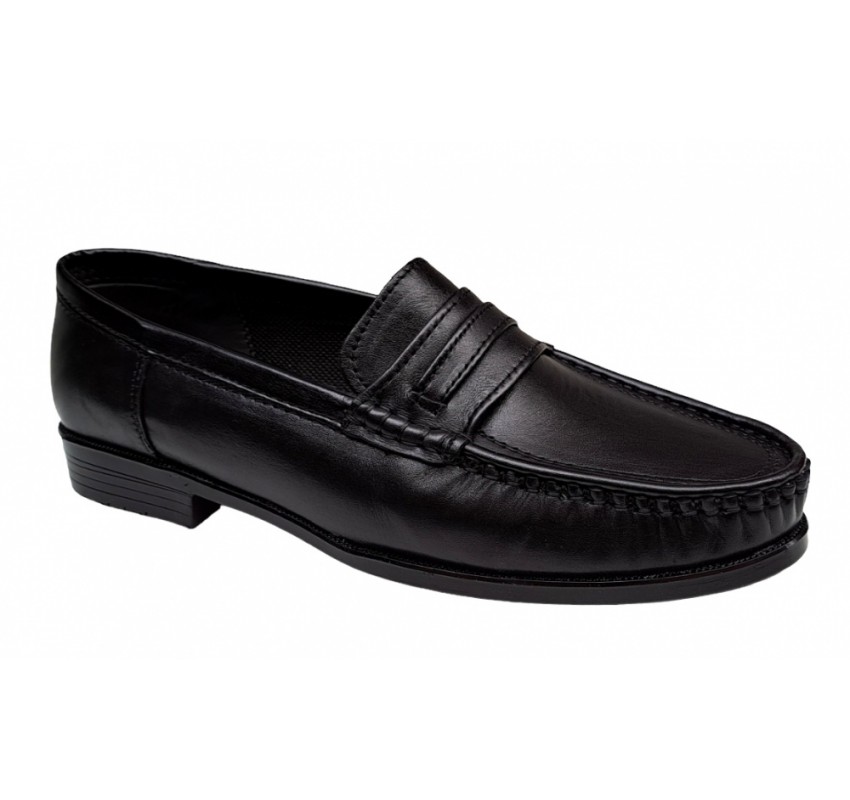 Mocasini barbati, din piele naturala, Negru, GKR - GKR13N