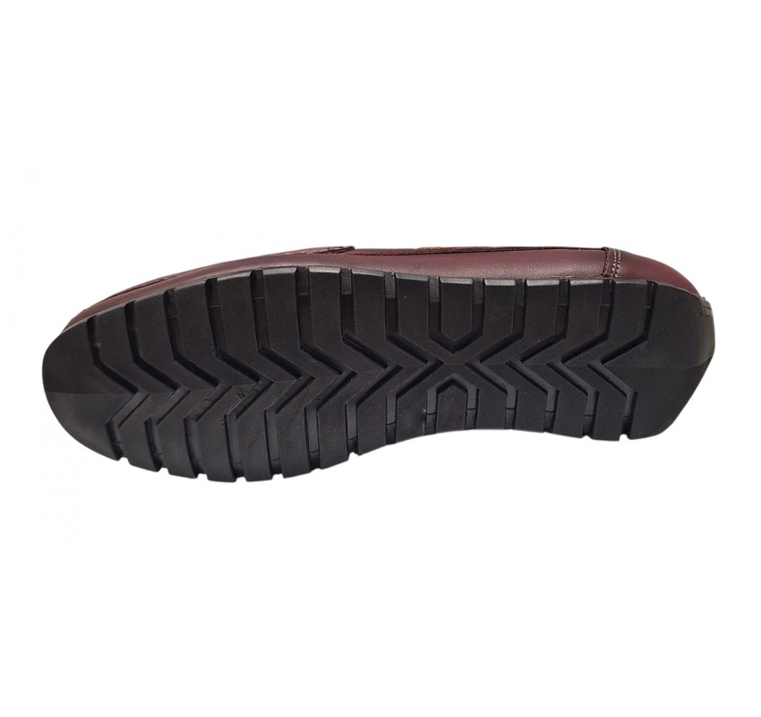 Mocasini barbati casual din piele naturala - Visiniu GKR13VIS