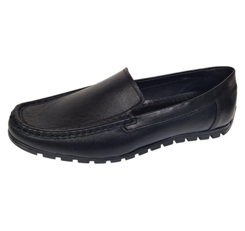 Mocasini negri barbati din piele naturala GKR13VN