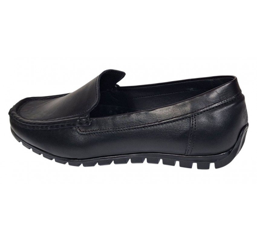 Mocasini negri barbati din piele naturala GKR13VN