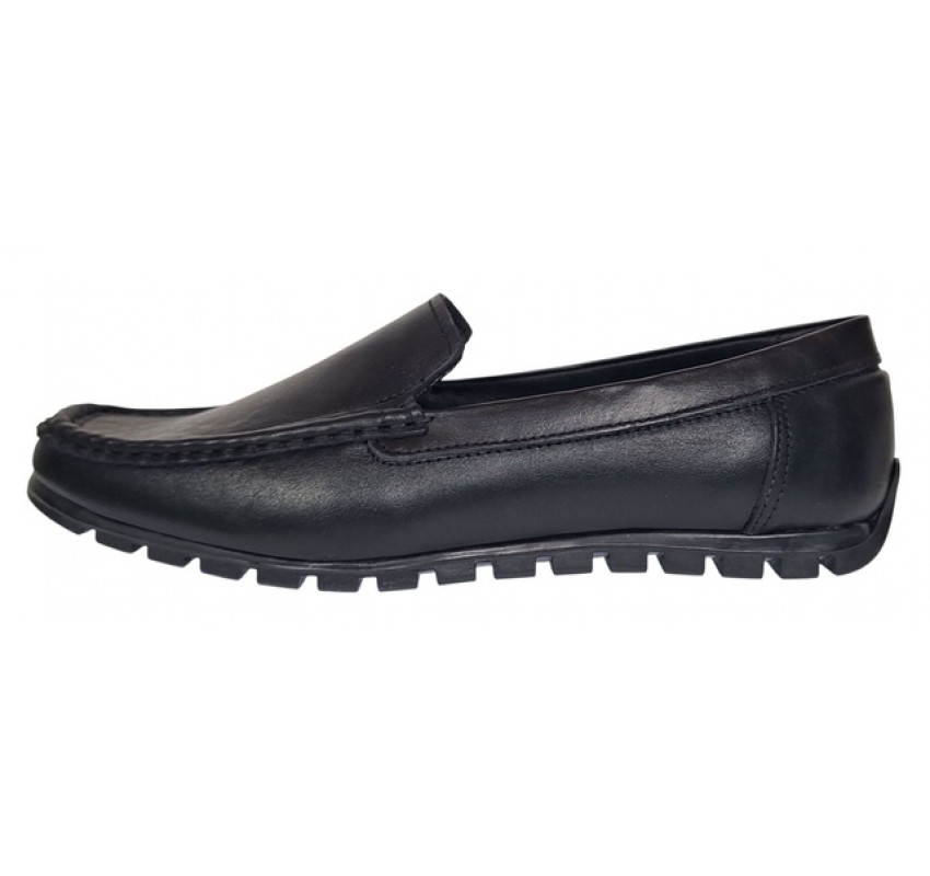 Mocasini negri barbati din piele naturala GKR13VN