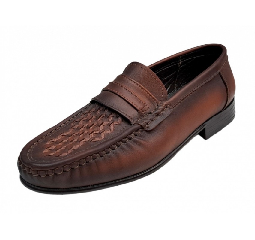 Mocasini barbatesti din piele naturala de culoare neagra GKR15N
