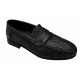 Mocasini barbatesti din piele naturala de culoare neagra GKR15N