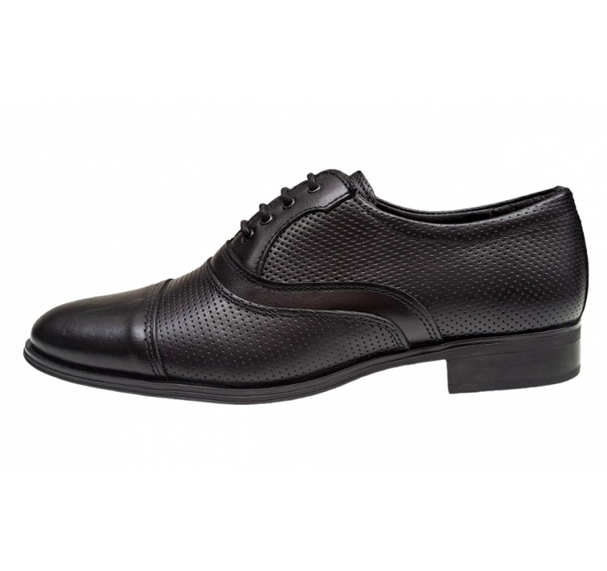 Pantofi barbati, eleganti, din piele naturala, Negru, GKR18N