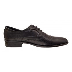 Pantofi barbati eleganti din piele naturala - Model Negru Matritat 18N