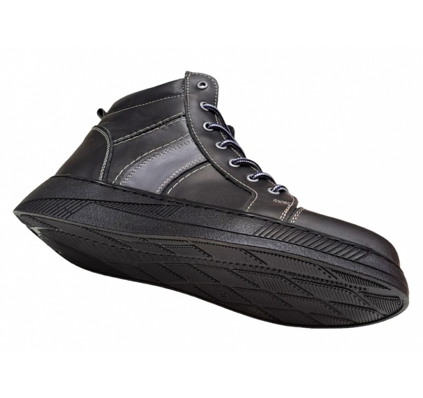 Bascheti Sport din piele naturala (imblaniti)  DANY, Negru GKR19N