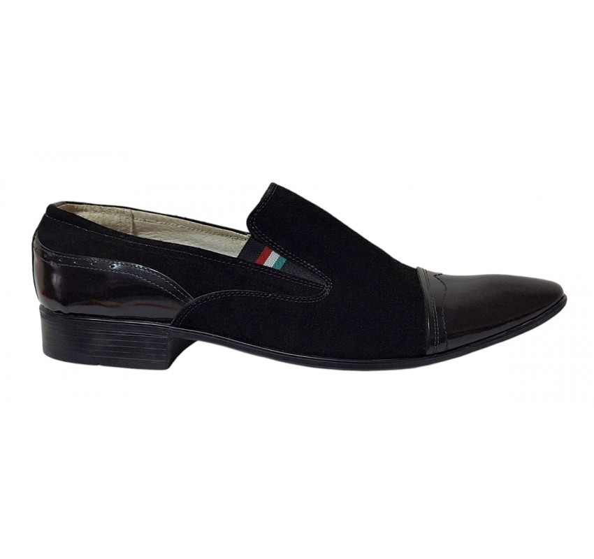Pantofi barbati eleganti din piele naturala - Model Negru fara siret 1RN Marimea 44 Pantofi barbati eleganti din piele naturala - Model Negru fara siret 1RN Marimea 44