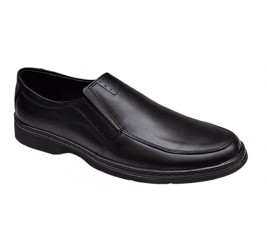 Pantofi barbati casual din piele naturala pe calapod lat Negru GKR1XN Pantofi barbati casual din piele naturala pe calapod lat Negru GKR1XN