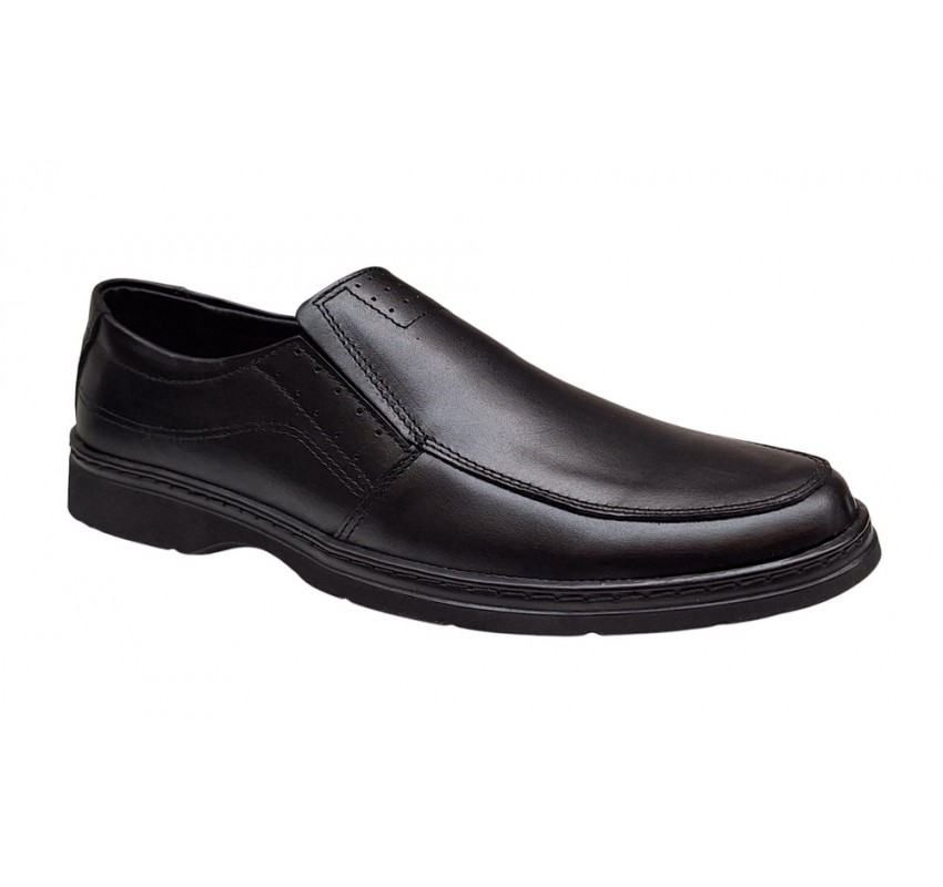 Pantofi barbati casual din piele naturala pe calapod lat Negru GKR1XN Pantofi barbati casual din piele naturala pe calapod lat Negru GKR1XN
