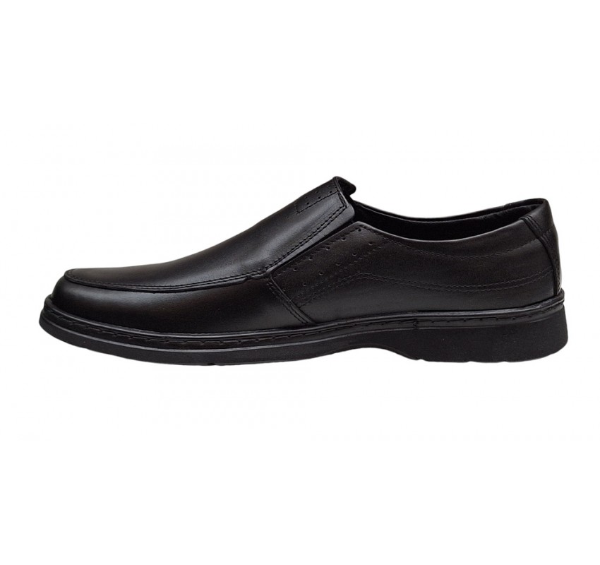 Pantofi barbati casual din piele naturala pe calapod lat Negru GKR1XN Pantofi barbati casual din piele naturala pe calapod lat Negru GKR1XN