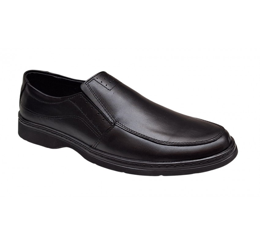 Pantofi barbati casual din piele naturala pe calapod lat Negru GKR1XN Pantofi barbati casual din piele naturala pe calapod lat Negru GKR1XN