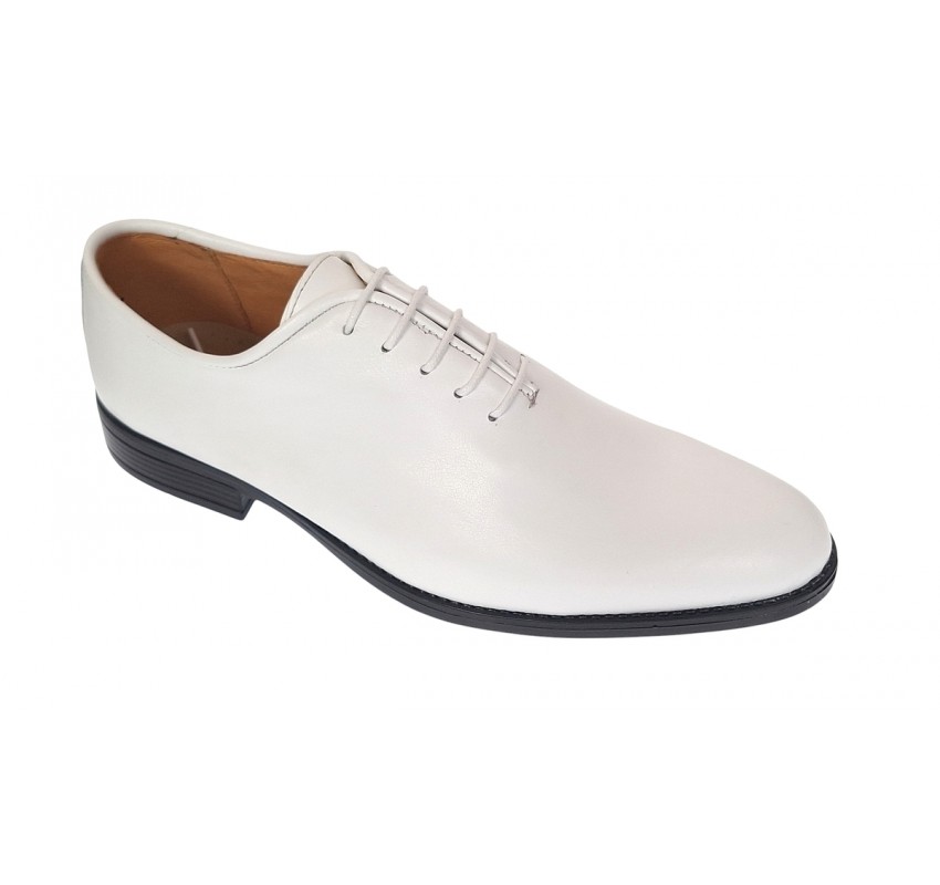 Pantofi barbati eleganti din piele naturala Alb - GKR200A