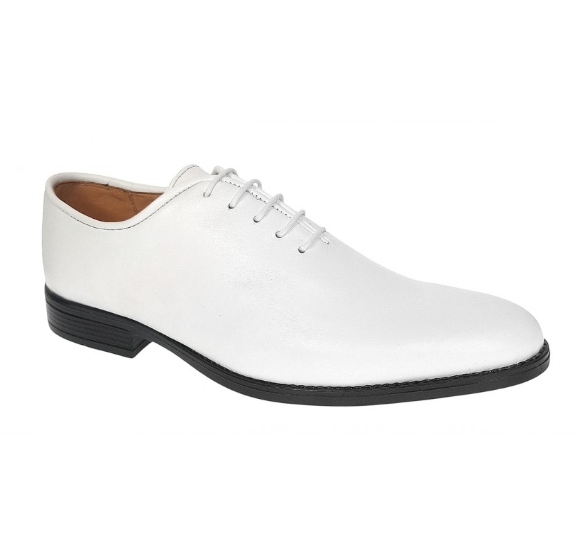Pantofi barbati eleganti din piele naturala Alb - GKR200A