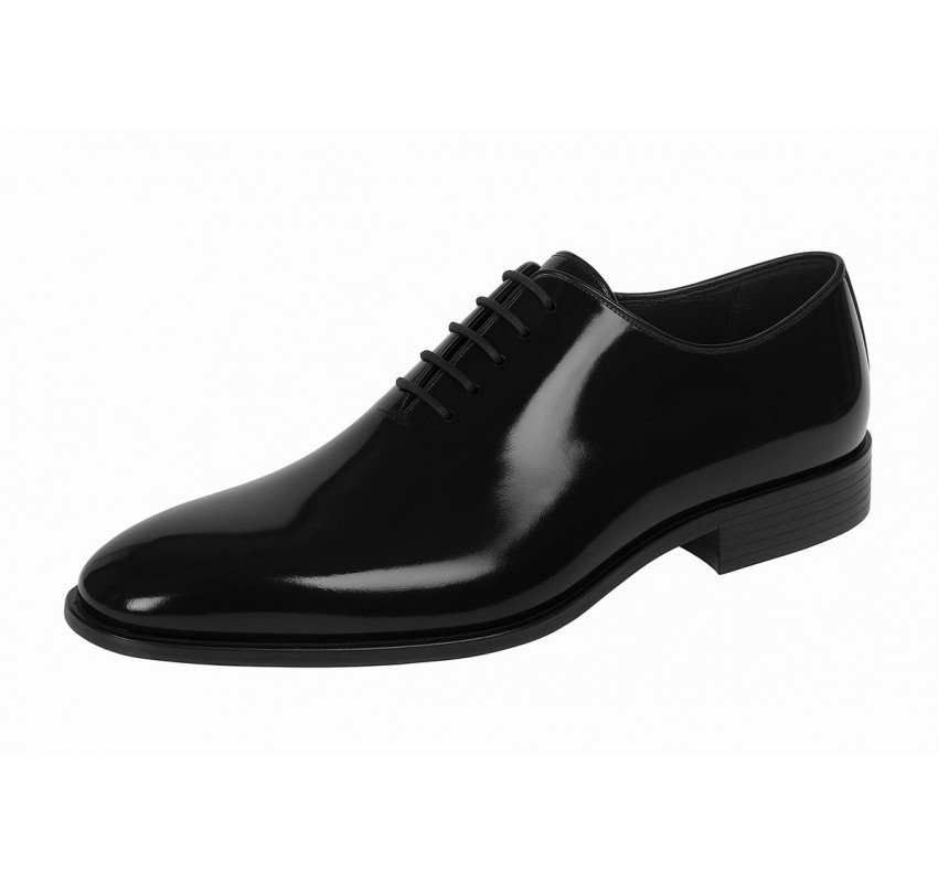 Pantofi barbati eleganti din piele naturala de culoare negru lac Donatto GKR200LN