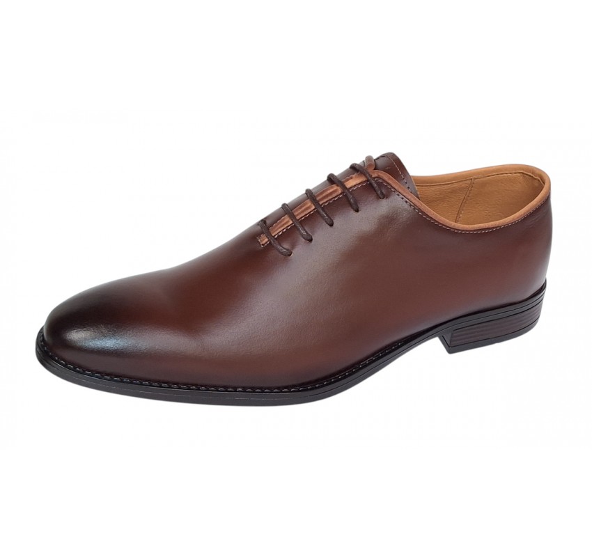 Pantofi barbati eleganti din piele naturala maro cognac Donatto - GKR200M