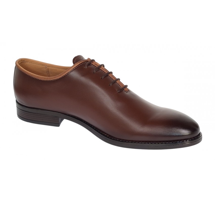 Pantofi barbati eleganti din piele naturala maro cognac Donatto - GKR200M