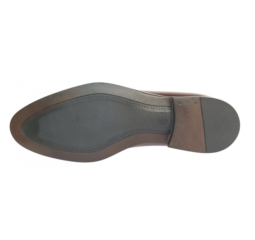 Pantofi barbati eleganti din piele naturala maro cognac - GKR200M