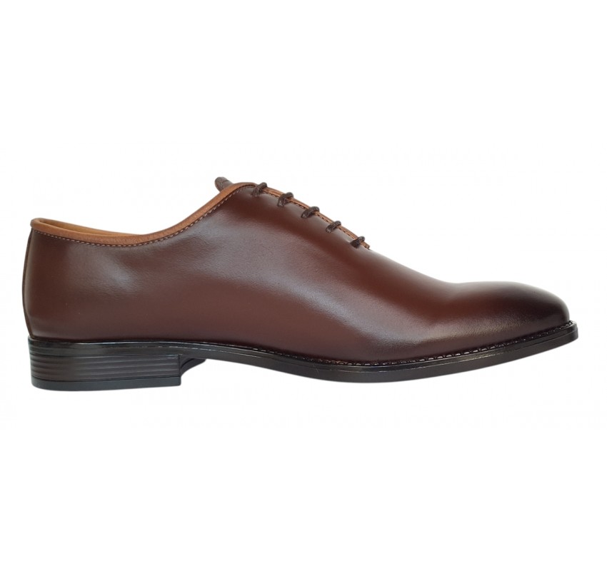 Pantofi barbati eleganti din piele naturala maro cognac - GKR200M