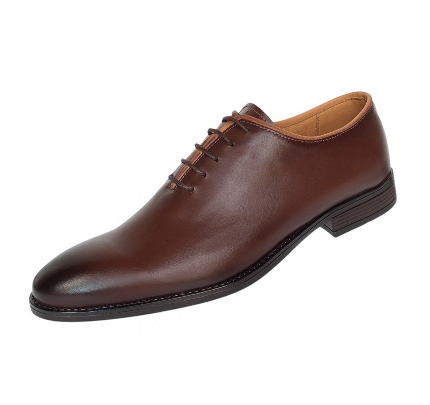 Pantofi barbati eleganti din piele naturala maro cognac - GKR200M