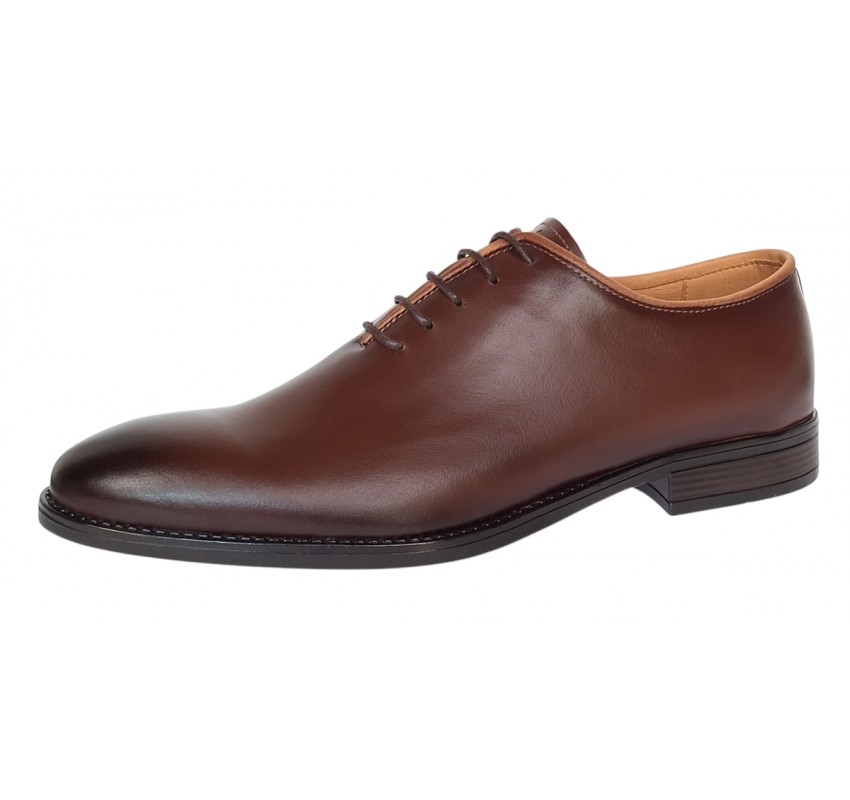 Pantofi barbati eleganti din piele naturala maro cognac - GKR200M