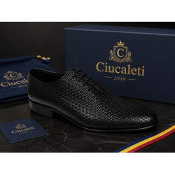 Pantofi barbati eleganti din piele naturala de culoare neagra Donatto M GKR200MTR