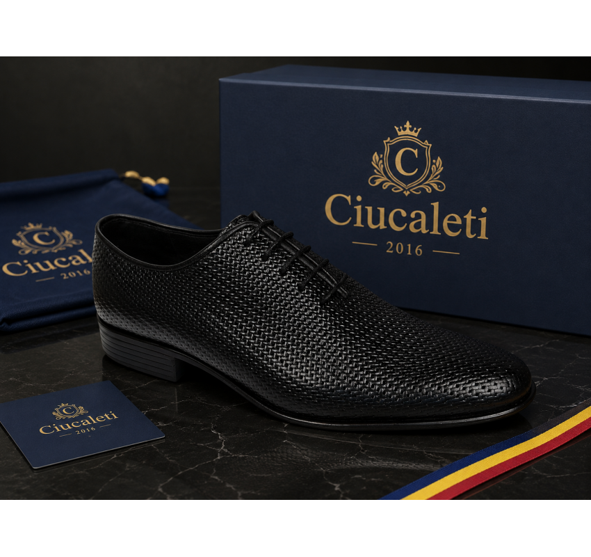 Pantofi barbati eleganti din piele naturala de culoare neagra Donatto M GKR200MTR
